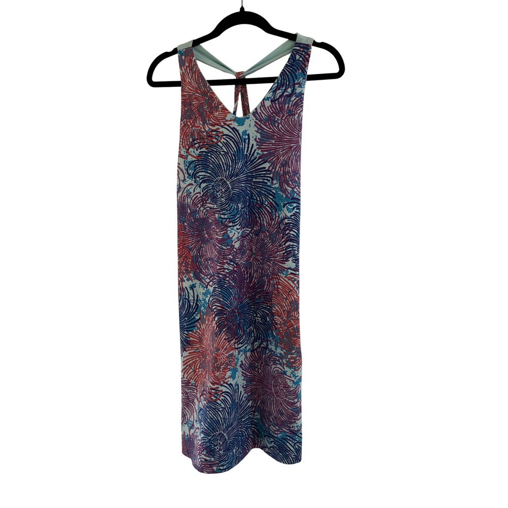 NWT Title Nine Dynomatic Dress Womens Large Floral T-Back Athletic Sundress
